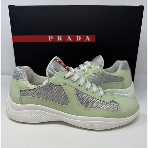 Prada Other - Prada Americas Cup Sneaker Dew/Silver Size 9 US 8 UK